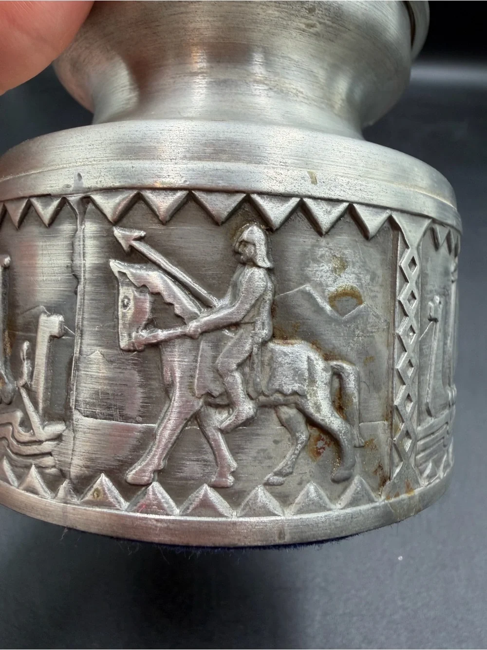 VTG Danish Modern Norwegian Pewter Vase Manufactured by Norsk Tin